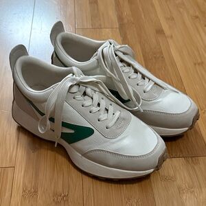 Dolce Vita White and Green Sneakers